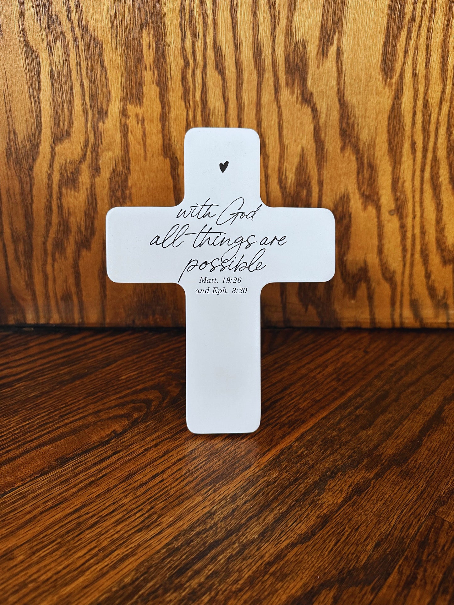Standing Cross - Matt. 19:26 & Eph. 3:20